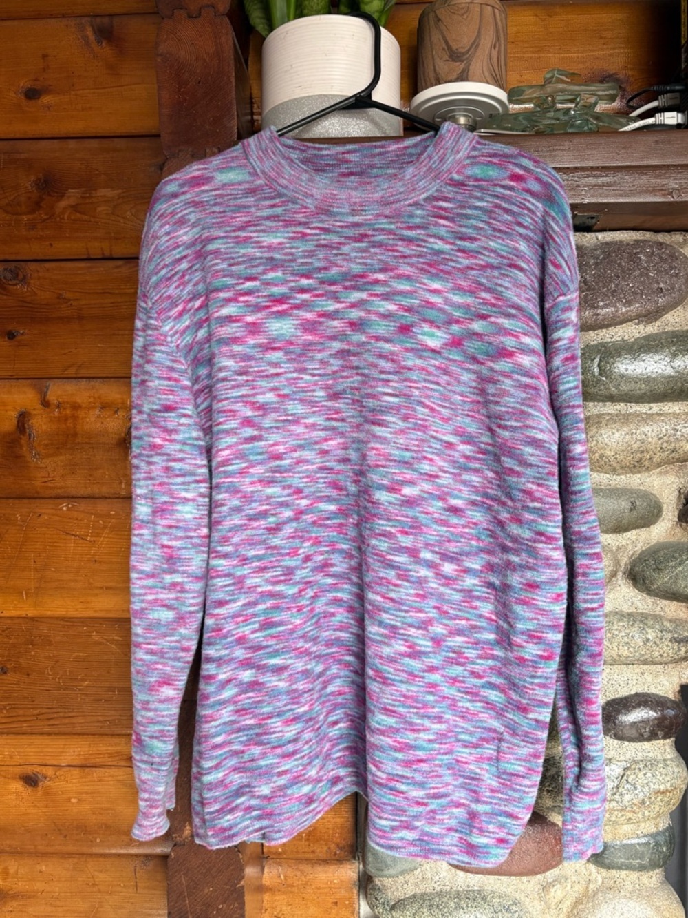 Urban Outfitters Space-Dye Oversized Sweater - Pink/Blue/Purple - Women’s Medium